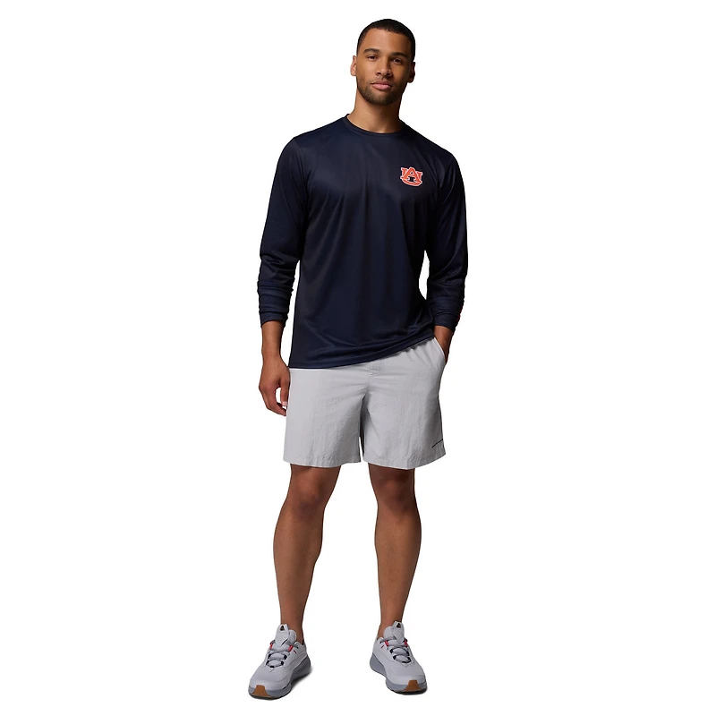 Men's Columbia  Navy Auburn Tigers PHG Terminal Shot Long Sleeve T-Shirt