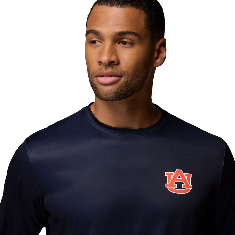 Men's Columbia Navy Auburn Tigers PHG Terminal Shot Long Sleeve T-Shirt