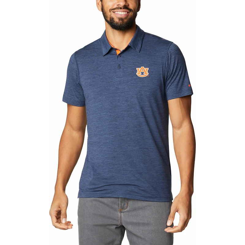 Polo Columbia Navy Auburn Tigers Tech Trail Omni-Shade pour homme