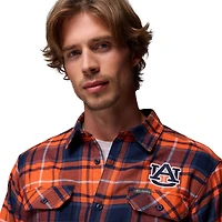 Chemise boutonnée à manches longues en flanelle Omni-Wick Orange Auburn Tigers pour homme de Columbia