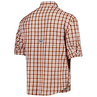 Chemise boutonnée à manches longues Columbia Orange Auburn Tigers Super Tamiami Omni-Wick pour homme