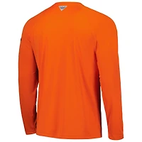 Men's Columbia Orange Auburn Tigers Terminal Tackle Omni-Shade Raglan Long Sleeve T-Shirt