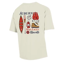T-shirt de voyage en camping pour hommes, crème lavante confortable, Auburn Tigers