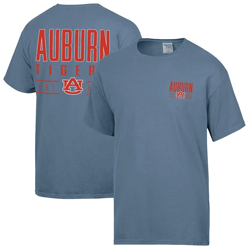 T-shirt bleu Auburn Tigers pour homme, motif grand nom, ComfortWash