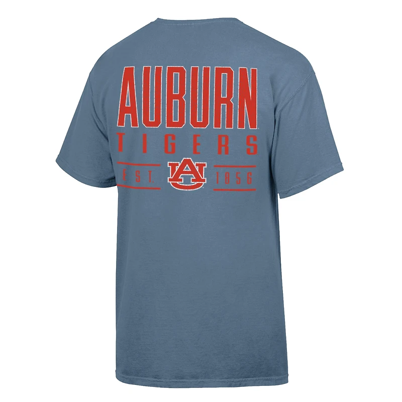 Men's ComfortWash Blue Auburn Tigers Big Name T-Shirt
