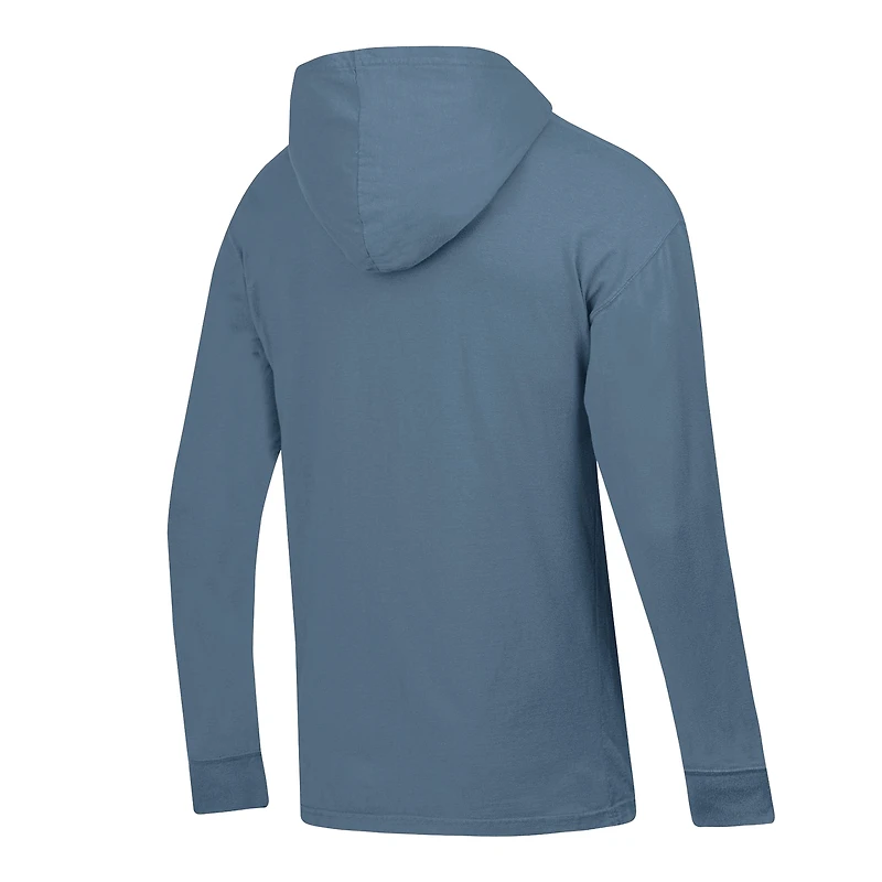 Men's ComfortWash  Blue Auburn Tigers Long Sleeve Hooded T-Shirt