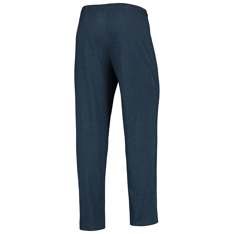 Ensemble de nuit pour homme Concepts Sport bleu marine/anthracite chiné Auburn Tigers Meter, haut à manches longues et pantalon