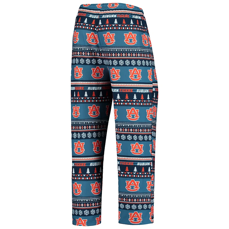 Men's Concepts Sport Navy Auburn Tigers Ugly Sweater Knit Long Sleeve Top and Pant Set