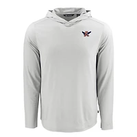 Men's Cutter & Buck Gray Auburn Tigers Coastline Epic Comfort Eco Recycled Long Sleeve Hoodie T-Shirt