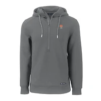 Sweat à capuche demi-zippé écologique recyclé pour homme, gris, Auburn Tigers Roam, Cutter & Buck
