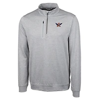 Men's Cutter & Buck Gray Auburn Tigers Vault Big Tall Stealth Quarter-Zip Pullover Top