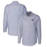 Chemise boutonnée à manches longues en tissu Oxford extensible bleu clair Auburn Tigers Vault pour homme Cutter & Buck