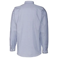 Chemise boutonnée à manches longues en tissu Oxford extensible bleu clair Auburn Tigers Vault pour homme Cutter & Buck