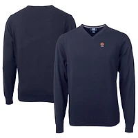 Pull à col en V bleu marine pour homme, Cutter & Buck, logo des anciens Tigers d'Auburn, Lakemont Tri-Blend