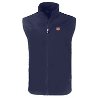 Men's Cutter & Buck  Navy Auburn Tigers Big Tall Charter Eco Full-Zip Vest