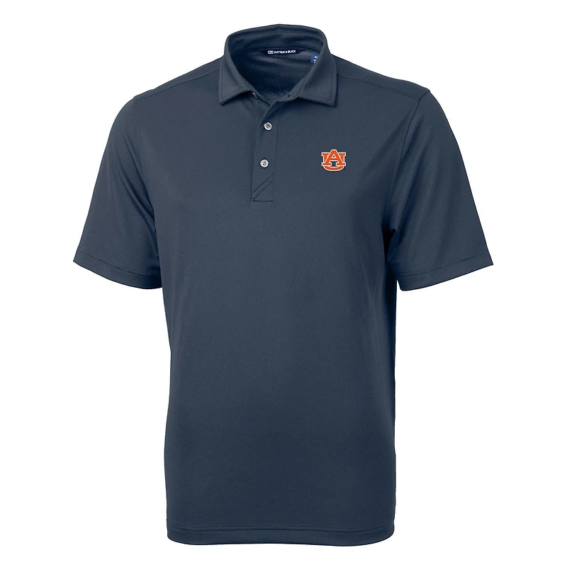 Polo Cutter & Buck bleu marine Auburn Tigers pour homme, grandes tailles, en piqué écologique recyclé Virtue.