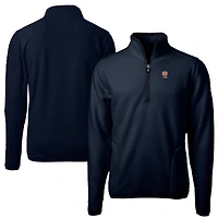 Veste polaire à fermeture éclair quart de tour pour homme, couleur bleu marine, Auburn Tigers Cascade Eco Sherpa