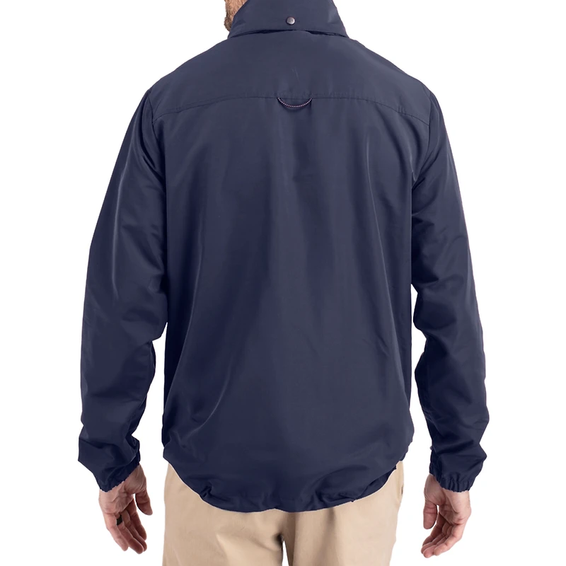 Men's Cutter & Buck Navy Auburn Tigers Charter Eco Recycled Full-Zip Jacket