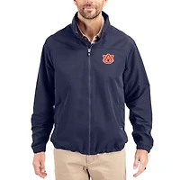 Veste zippée intégrale Cutter & Buck Navy Auburn Tigers Charter Eco Recycled pour homme