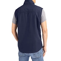 Men's Cutter & Buck Navy Auburn Tigers Charter Eco Recycled Full-Zip Vest