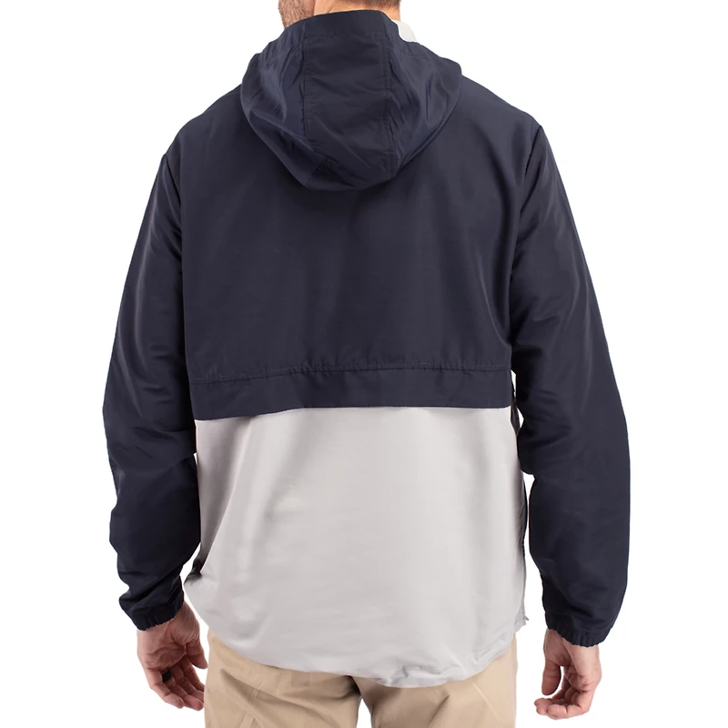 Veste anorak demi-zip éco-recyclée Cutter & Buck Navy Auburn Tigers Charter pour homme