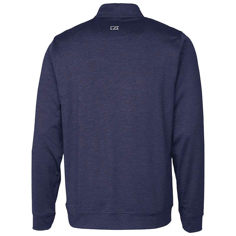 Pull-over zippé quart de tour pour homme, bleu marine, Auburn Tigers, Heathered Vault Stealth, Cutter & Buck