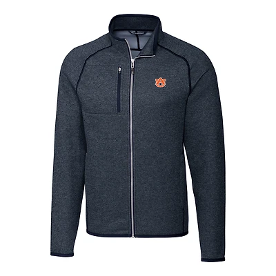 Men's Cutter & Buck Navy Auburn Tigers Mainsail Full-Zip Jacket