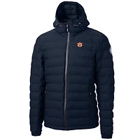 Men's Cutter & Buck  Navy Auburn Tigers Mission Ridge Repreve Eco Insulated Puffer Full-Zip Jacket