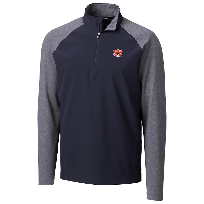 Veste à enfiler hybride quart de zip, bleu marine, Cutter & Buck, Auburn Tigers Response