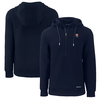 Men's Cutter & Buck  Gray Auburn Tigers Roam Eco Recycled Half-Zip Pullover Hoodie