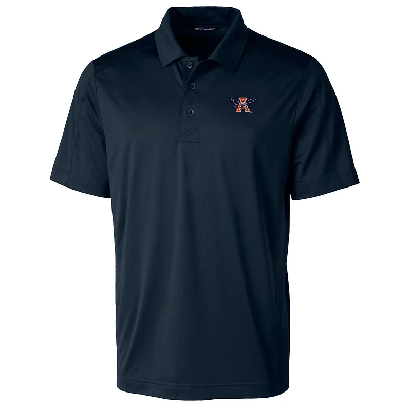 Polo texturé stretch pour homme Cutter & Buck, bleu marine, logo de l'équipe Auburn Tigers, grandes tailles.