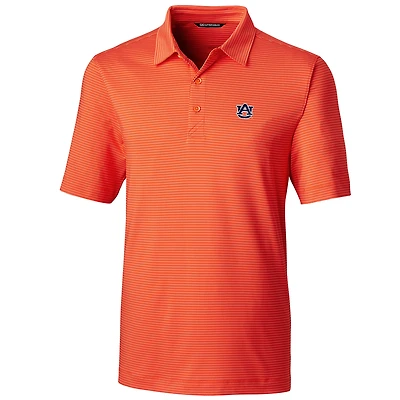 Polo à rayures crayon Forge pour homme Cutter & Buck Orange Auburn Tigers Big Tall