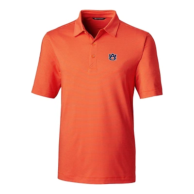 Men's Cutter & Buck Orange Auburn Tigers Forge Pencil Stripe Polo