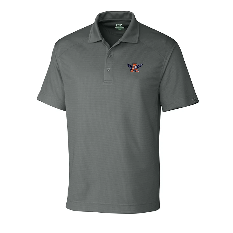 Men's Cutter & Buck Steel Auburn Tigers Big Tall DryTec Genre Textured Solid Polo