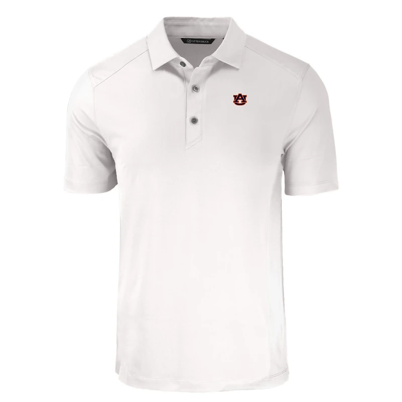 Polo recyclé Forge Eco Stretch pour homme Cutter & Buck White Auburn Tigers, grandes tailles