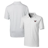 Men's Cutter & Buck White Auburn Tigers Forge Pencil Stripe Stretch Polo
