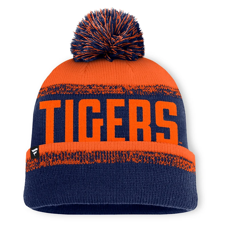 Men's Fanatics Navy/Orange Auburn Tigers Thrive Cuffed Knit Hat with Pom