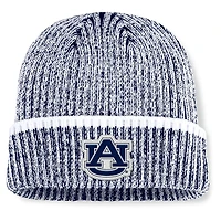 Bonnet en tricot à revers Fanatics bleu marine/blanc Auburn Tigers Haze pour homme