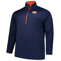 Men's Fanatics Navy Auburn Tigers Big & Tall Defender Quarter-Zip Top