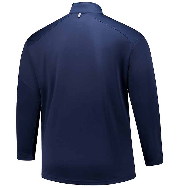 Men's Fanatics Navy Auburn Tigers Big & Tall Defender Quarter-Zip Top
