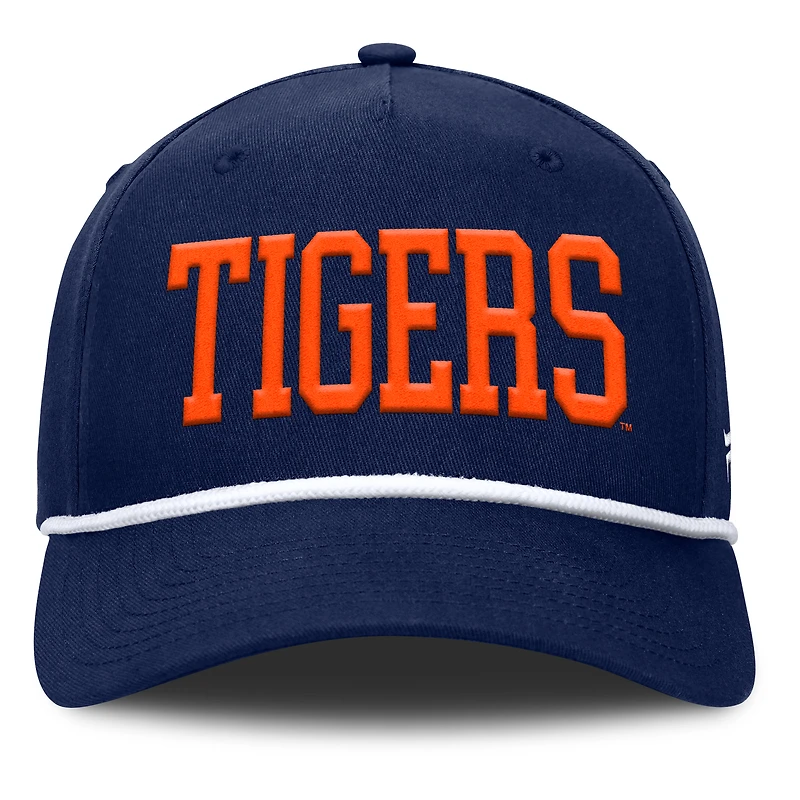 Casquette ajustable Fanatics Navy Auburn Tigers Foul Ball Rope pour homme