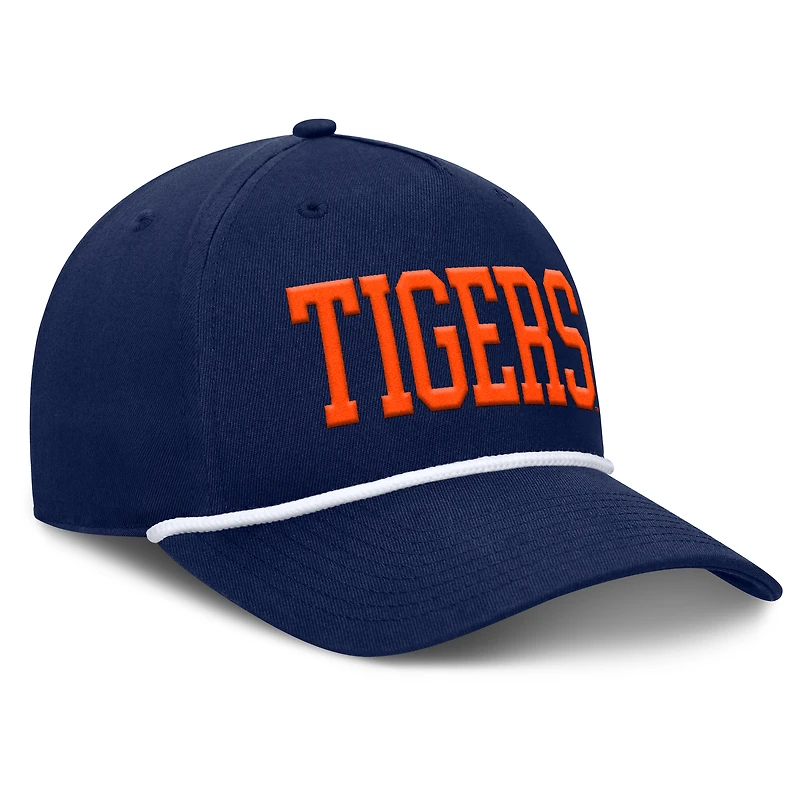 Men's Fanatics Navy Auburn Tigers Foul Ball Rope Adjustable Hat