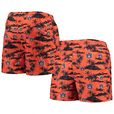 Men's FOCO Orange Auburn Tigers Island Palm Swim Trunks