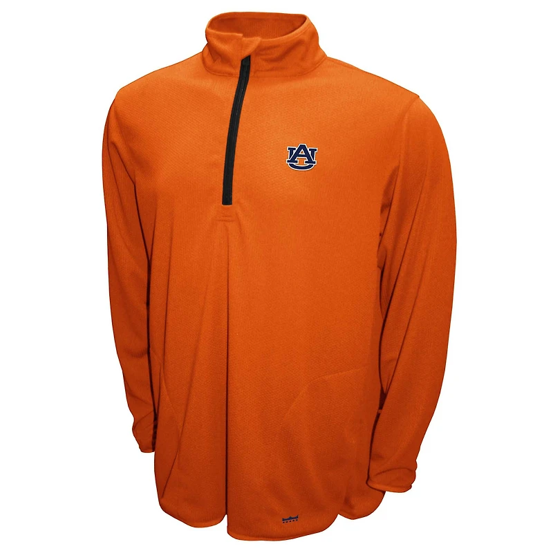Men's Franchise Club Orange Auburn Tigers Breeze Quarter-Zip Pullover
