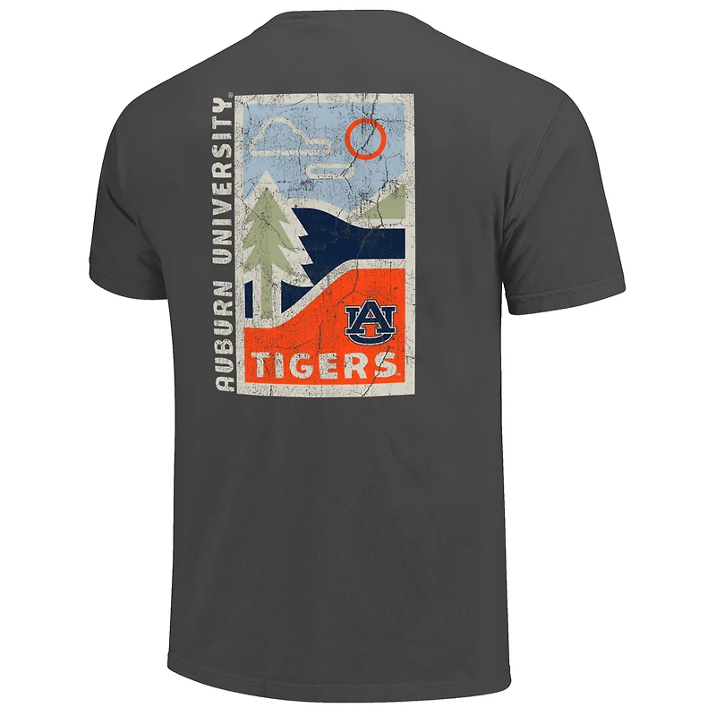 T-shirt graphique effet vieilli pour homme, couleurs confort, Auburn Tigers, Minimal Vista