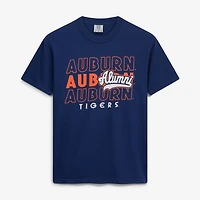 Men's  Navy Auburn Tigers Alumni Script Overlay T-Shirt