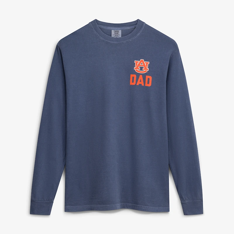 Men's Navy Auburn Tigers Father's Day Campus Drawing Long Sleeve T-Shirt