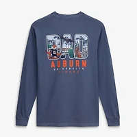Men's Navy Auburn Tigers Father's Day Campus Drawing Long Sleeve T-Shirt