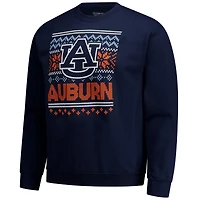 Men's  Navy Auburn Tigers Holiday Fleece Sweatshirt