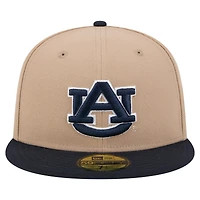 Casquette ajustée bicolore 59FIFTY New Era Khaki Auburn Tigers pour homme